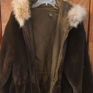 Women's fur coat reversable